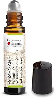 Greenwood Essential Rosemary Essential Oil (Rosmarinus officinalis) Pre Diluted Ready to Use Roll-on Blend for Aromatherapy and Topical Skin Application for Kids and Adults 10ml (0.33 oz)