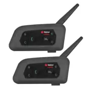 2 x Bluetooth Motorcycle Helmet Intercom Headset Speakers Communicator V6 PRO