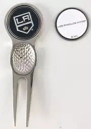 NHL Golf Divot Repair Tool + Ballmark Los Angeles Kings Silver Tool