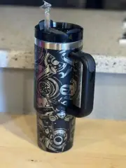 Mechanic wrap Stanley dupe 30oz tumbler with handle. hot and cold