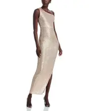 Norma Kamali Drop Shoulder Sequin Gown