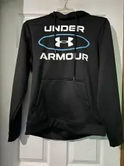 Under Armour Hoodie ColdGear Fleece Black Pull Over Mens Sz Medium Loose NWT