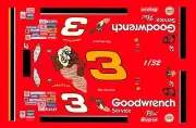 #3 Dale Earnhardt sr TAZ 2000 1/32nd Scale Slot Car Waterslide Decals