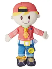 Playskool Dressy Kids Boy Doll Blonde Hair Learning Teaching Activity Plush Doll