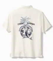 Tommy Bahama Men's, Down The Hatch Tropical-Jacquard Silk Shirt, Continental, M