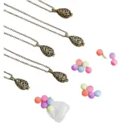 BULK LOT SET OF 5 ESSENTIAL OIL DIFFUSER NECKLACES AROMATHERAPY OILS NECKLACE