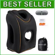 Multi-Angle Inflatable Travel Neck Pillow - Perfect for Airplane or Office Naps