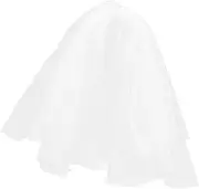 [Ipetboom] Chapel Wedding Veil: Elegant White Floral Veil with Hair Clip - Bridal Wedding Accessory for Brides - Mesh Embroidered Hair Accessory