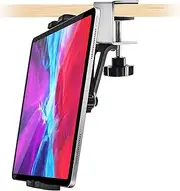 woleyi Kitchen Cabinet Tablet Mount, Easy-Install Under Cabinet Tablet Clamp Holder Stand for iPad Pro/Air/Mini, Galaxy Tab/Z Fold, Fire HD, Surface Pro, Switch, iPhone, 4-13" Cell Phones and Tablets