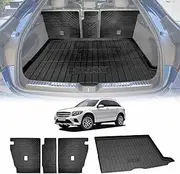 X-CAR 3D All Weather Boot Liner Back Seat Protector Combo for Mercedes-Benz GLC Class 2015-2022 Heavy Duty Car Kick Mats Cover Cargo