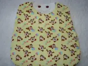 Devil Yellow Baby Bib Cotton Front Towelling Back Handmade