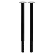 IKEA OLOV Adjustable Table Leg – Black - Flexible Height - Modern Look - 2 Pack