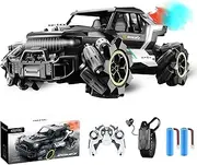 4DRC Remote Control Car, Gesture Sensing 2.4GHz High Speed RC Truck, 4WD Off Road Monster Truck with Spary, Alloy Shell RC Crawler with LED Headlight for Adult & Kids 8-12