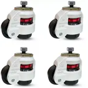 4-Pack Retractable Leveling Casters - TP-60S Threaded Stem Machine Feet - 2400 l