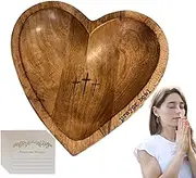 Heart Shaped Prayer Bowl - Rustic Heart Shaped Decorative Bowl | Rustic Centerpiece for Bedroom Dressers, Bedside Tables, Bedside Tables and Mantles