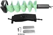 XTevu Ice Auger, 8 Inch Ice Drill Bit with Nylon Blade and Carbide Tip, Ice Auger Drill Bit with Adapter for Ice Fishing