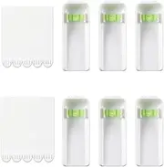 Walquicks 6 Picture Hangers, 10 Removable Adhesive Strips, Large Canvas Hangers, Damage Free Picture Hanging Hooks Heavy Duty, Wall Hangers Without Nails, for Bathroom Kitchen Home Door Closet, White
