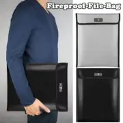 Fireproof Document Storage Bag Portable Travel Bag For Money Passport Waterproof