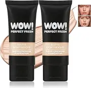 Apooliy 2pcs Matte Liquid Foundation,Full Coverage,Flawless Makeup, Minimizes Pores,Lightweight, 24Hr Long Wear,Waterproof,Oil-Control,Sweat-Proof
