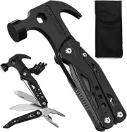 Multitool Hammer Folding Survival Tool: 14 in 1 All One Multi Mini Small Gadget