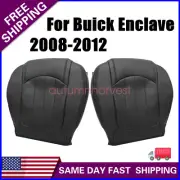 Fits 2008-12 Buick Enclave Front Both Side Bottom AC Seat Cover Leather Black