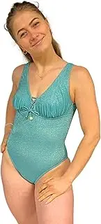 [Haute pression] Women's One Piece Swimsuit, Bright Light Green, 16