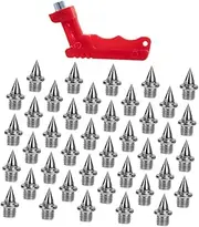 BRIGHTFUFU Running Shoes Spikes 50 Pcs Track Shoes Sole Nails Replaceable Nail Puller for
