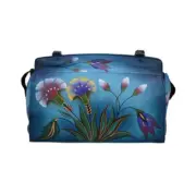 Anuschka Turkish Garden Hand-Painted Leather Satchel NWT