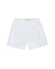 Hope & Henry Patch Pocket Pleated Linen-Blend Short