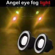 2x 3''Car Fog Light Projector COB Halo Angel Eye Ring DRL Driving Bulbs Yellow ， (for: Volkswagen)
