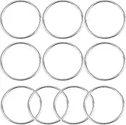 10Pcs Macrame Hoops Ring, BetterJonny 6 Inch Metal Craft Rings Hoops Silver Dream Catcher Rings Wreath Hoop Rings for Home Decorations DIY Crafts and Wall Hanging Crafts