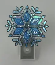 BATH & BODY WORKS BLUE SNOWFLAKE LIGHT UP WALLFLOWER FRAGRANCE PLUG IN HOLDER