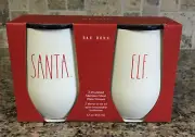 Rae Dunn SANTA ELF Insulated Stainless Steel Wine Glasses Set Christmas 2019 NIB