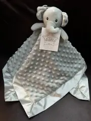 SUPER STAR BABY GREY PLUSH ELEPHANT SECURITY BLANKET OVERSIZED 22” X 22” NWT