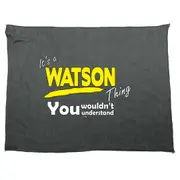 Watson V1 Surname Thing - Funny Novelty Soft Sport Microfiber Towel