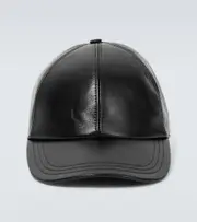 [Prada] Prada Leather baseball cap M black
