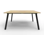 RAPIDLINE RAPID ETERNITY DOUBLE SIDED WORKSTATION No Screen 2 Person W1200 x D750 x H730mm (per user) Natural Oak Top Black Frame