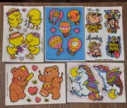 Vintage 1984 Mark 1 Scratch N Sniff Iron on Patches Duck Hot Air Balloon Bears