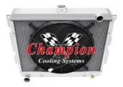 PR 2 Row 1" Radiator W/ 16" Fan for 1970 1971 Dodge Challenger Big Block V8 Eng