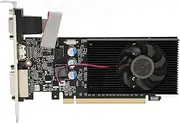 Graphics Card GT 610, GDDR3 1GB 64bit Gaming Graphics Card for HD Video Office Use, 48 Stream Processor Unit Computer Graphics Card with Fan, PCI Express, VGA, DVI Interface