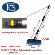 TCS 3.4M Extendable Car Van Truck Window solar panel Wash Brush Cleaning pole