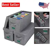 Compact Stackable CD Storage Boxes with Unique Labels – Organize 105 Discs