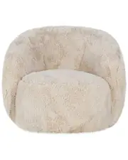 Classic Home Adley Plush Fabric 360-Degree Swivel Accent Chair