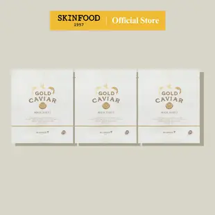 [SKINFOOD] 黃金魚子醬EX抗衰老提拉緊緻面膜3套25g / Gold Caviar Mask Sheet