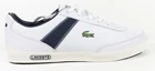 New in Box Mens White and Dark Blue Lacoste Suzuka TV SPM Leather Sneakers Sz 12