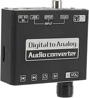 Digital to Analog Audio Converter with 5.1 Receiver, Digital Optical to Analog Adapter for Phone Tablet Computer TV Speaker