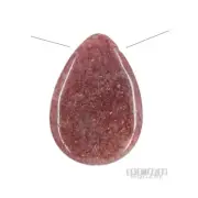 Russian Muscovite Flat Pear / Teardrop Pendant Bead 35mm x 48-50mm Glitter 11266