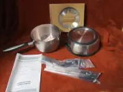 Cook's Essentials 2QT Stainless Steel Fondue Maker w/Lid & Forks CEFD100 NEW