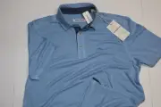 Tommy Bahama Polo Shirt Paradiso Cove Marlin Chambray Blue ST25393 SS Medium M