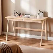 Furb Wooden Study Desk with 2 Drawers, Home Office Writing Desk, Natural, 120x60cm